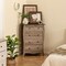 5 Fabric Drawers Closet Storage Organizer Dresser with Wooden Tabletop Perfect for Bedroom or Hallway